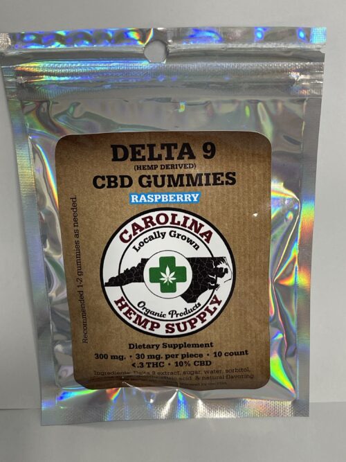 Delta 9 gummy 300mg raspberry(10 pack)